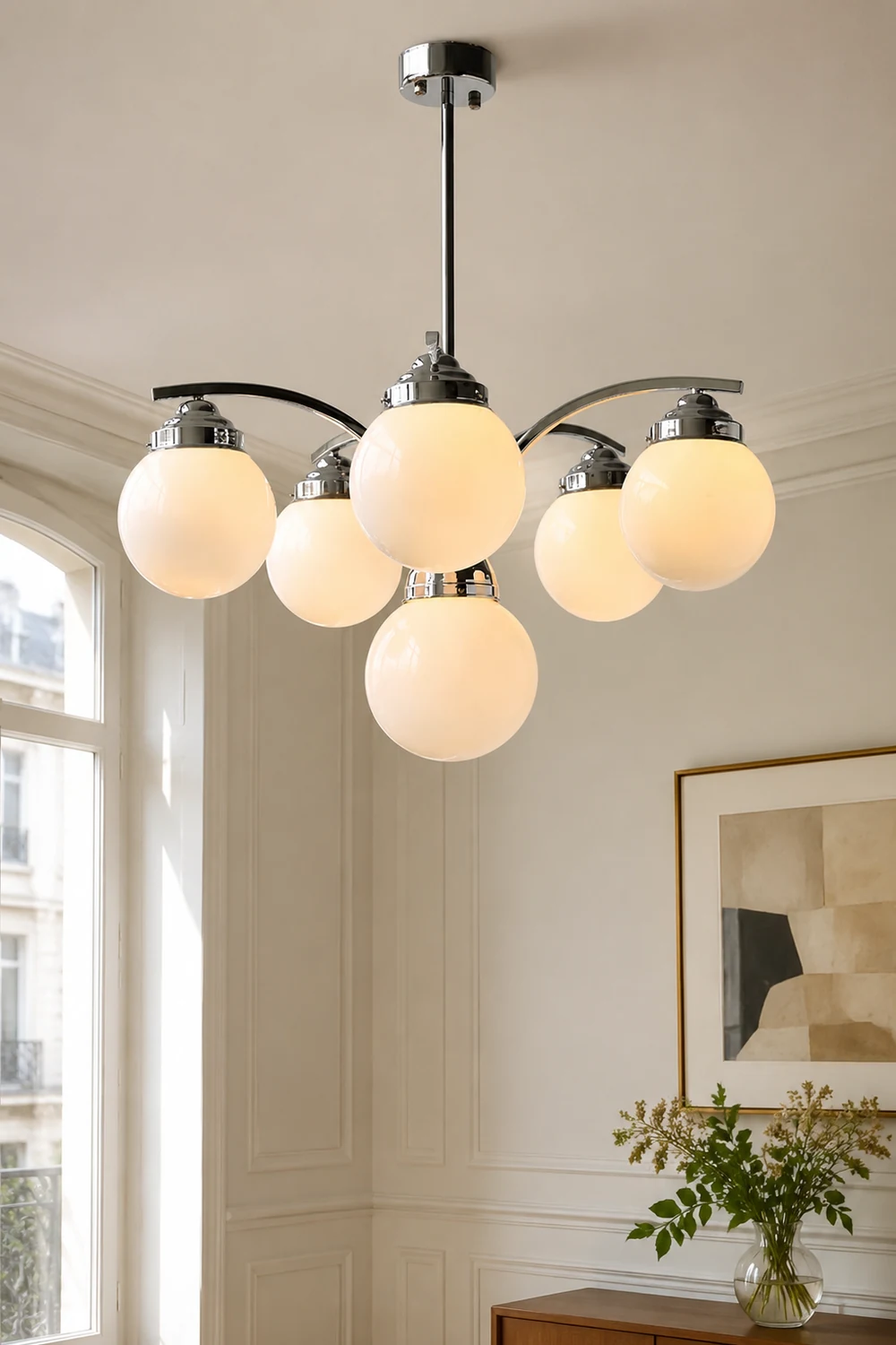 Retro Salamanca Round Glass Chandelier Lights - Lumpaz