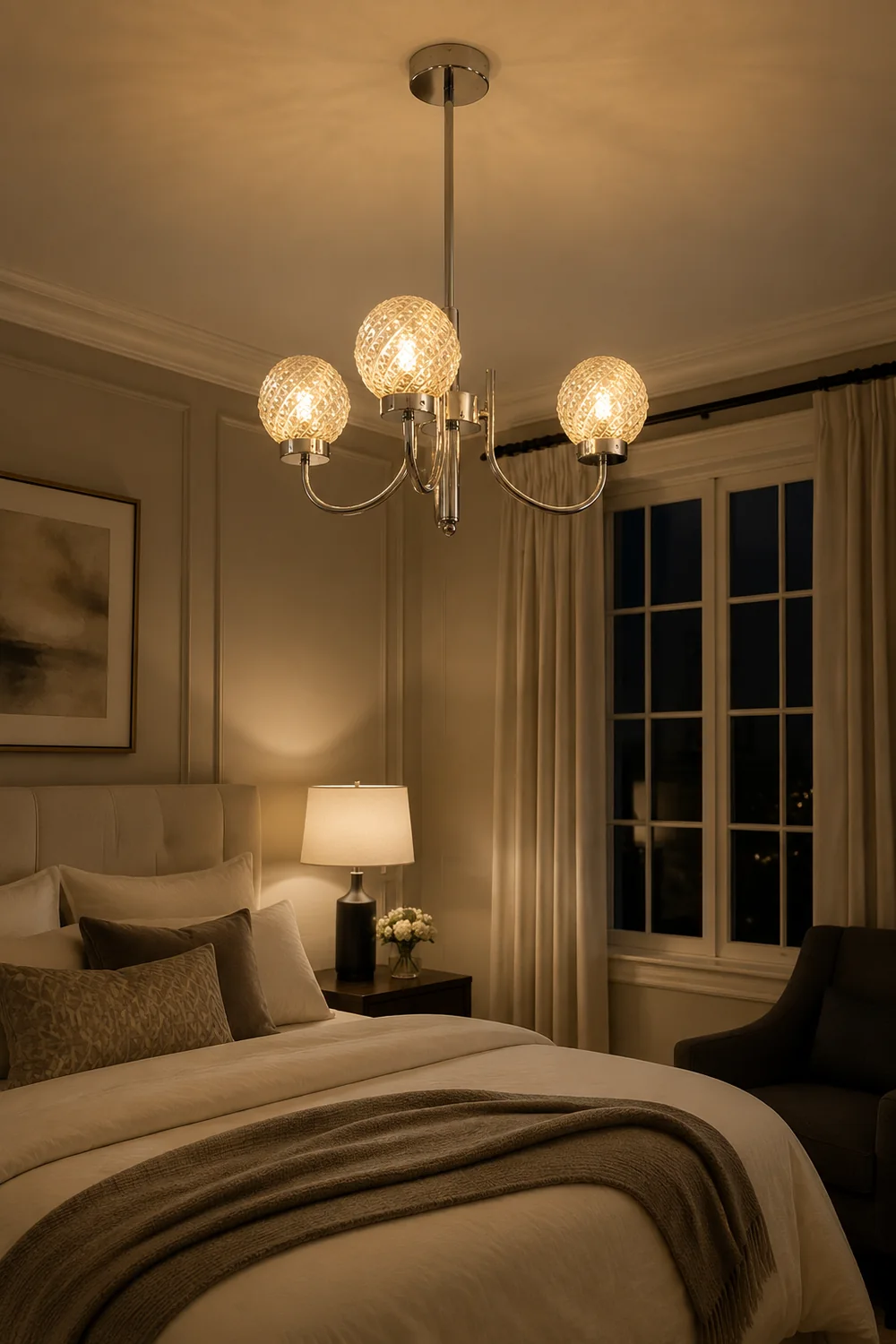 Light Luxury Glass Ball Bedroom Chandeliers - Lumpaz