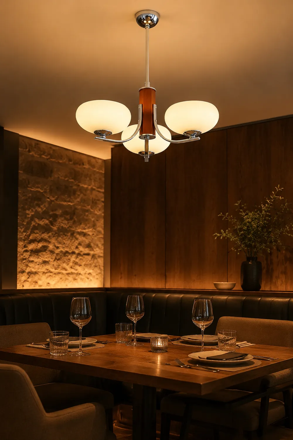 Medieval Bauhaus Solid Wood Chandelier - Lumpaz