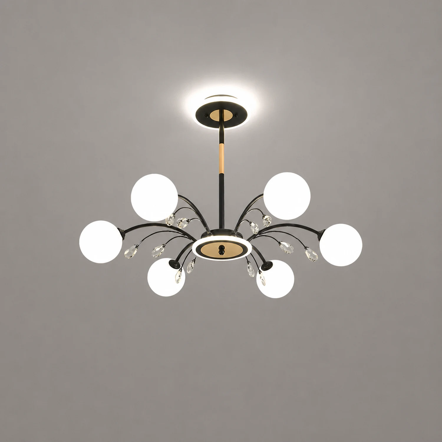 Luxurious Gold Glass Raindrop Chandeliers - Lumpaz