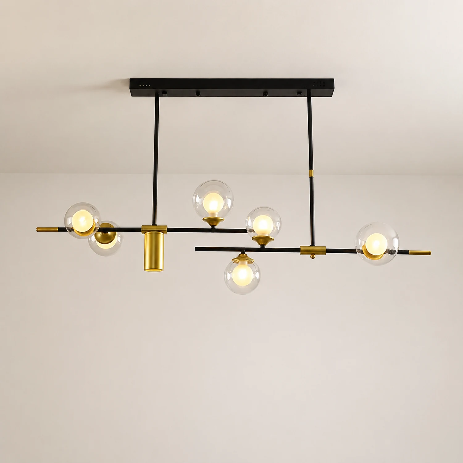 Brass Contemporary LED Chandelier Sputnik Chandelier 7-Light - Lumpaz