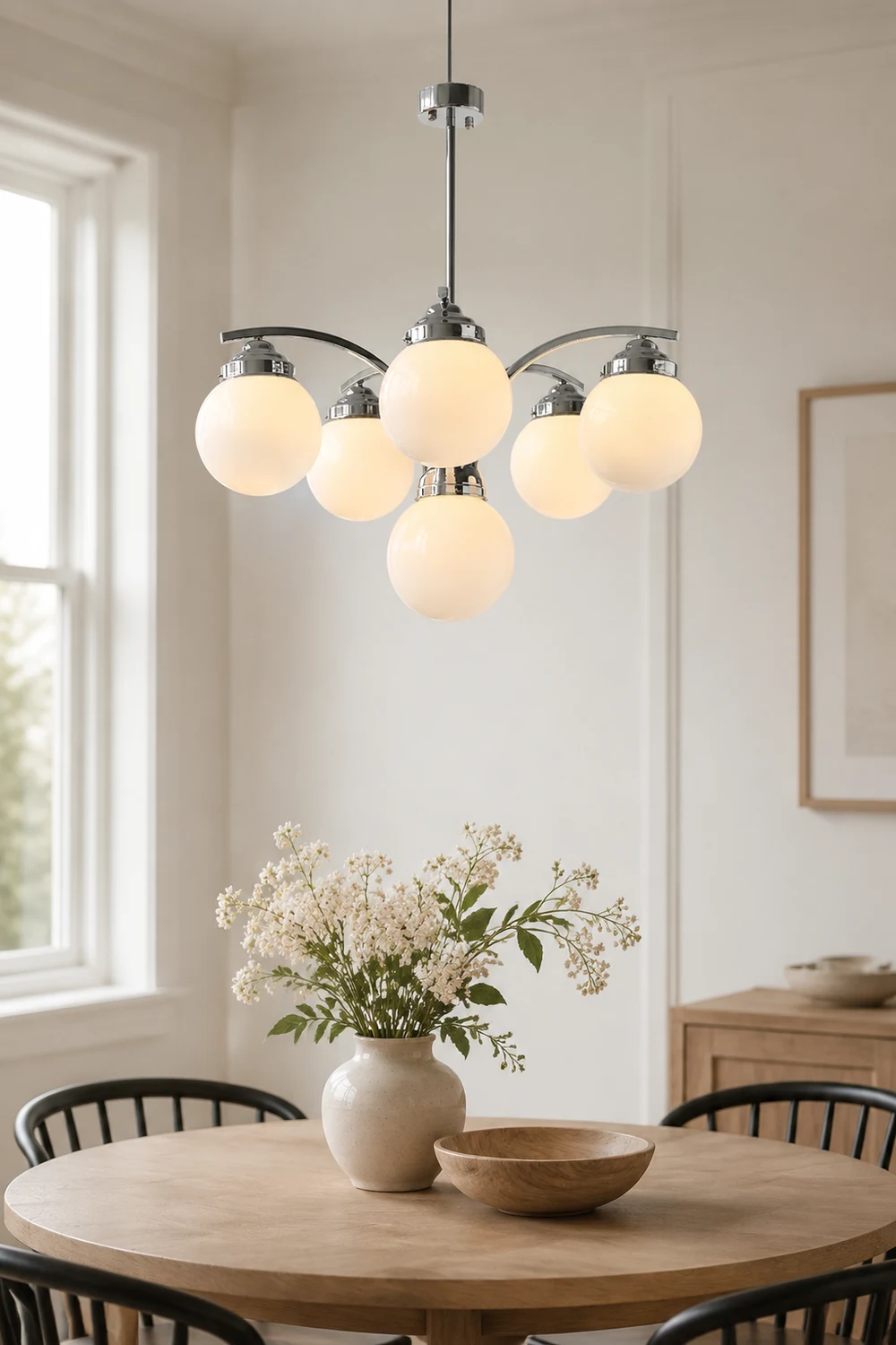 Retro Salamanca Round Glass Chandelier Lights - Lumpaz