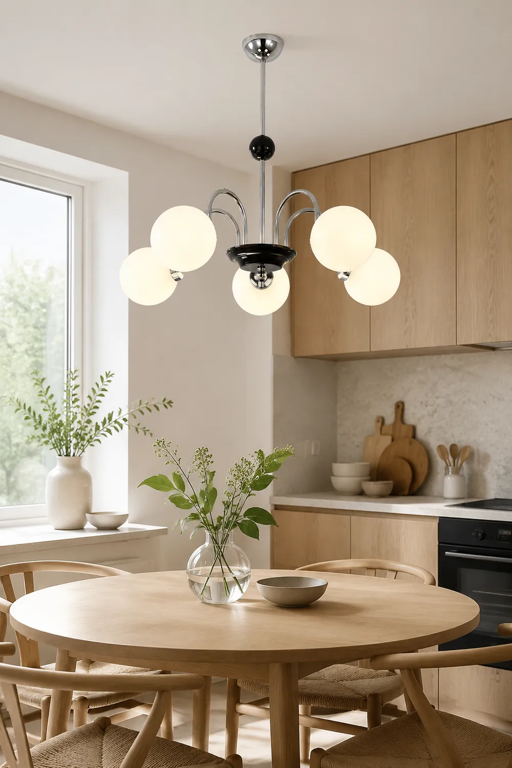 Chrome Chandelier Living Room Lighting Nordic Glass Chandelier - Lumpaz