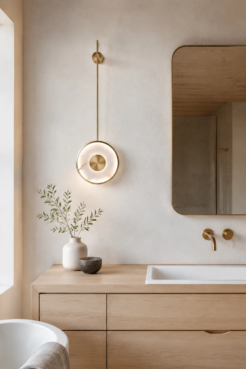 Round Marble Wall Lamp - Lumpaz