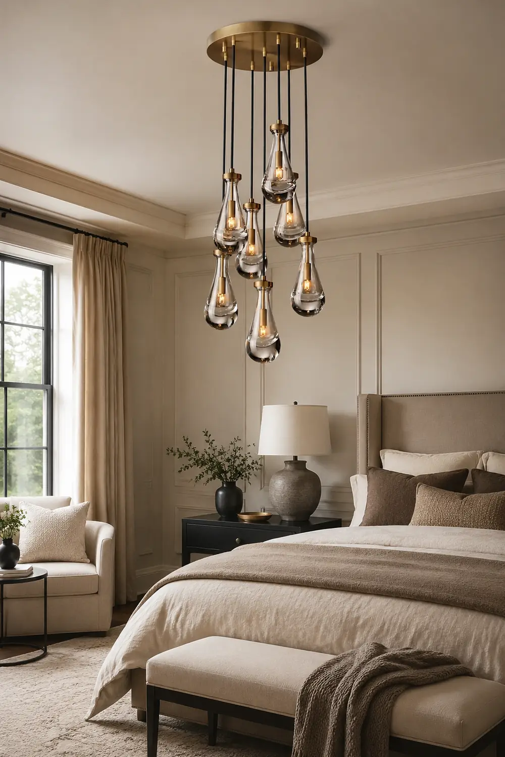 Modern Art Deco Raindrop Chandelier - Lumpaz