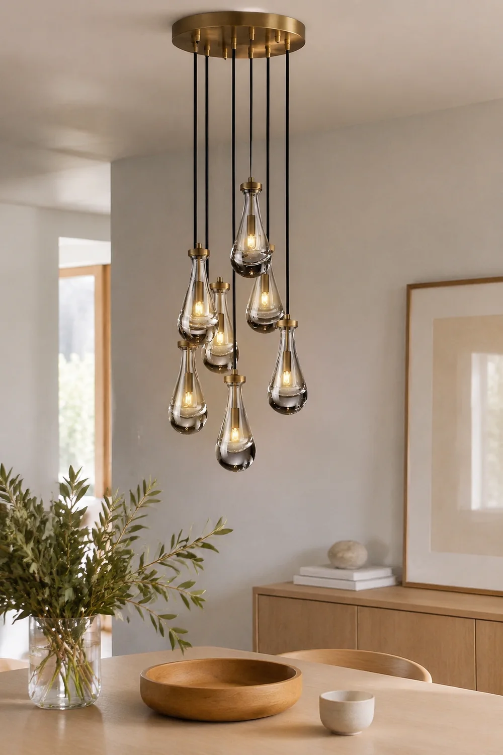 Modern Art Deco Raindrop Chandelier - Lumpaz