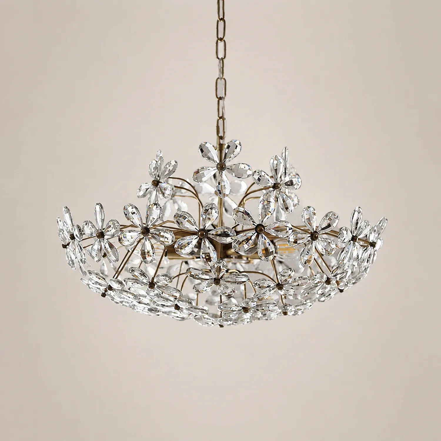 Luxury Crystal Bouquet Brass Chandeliers - Lumpaz