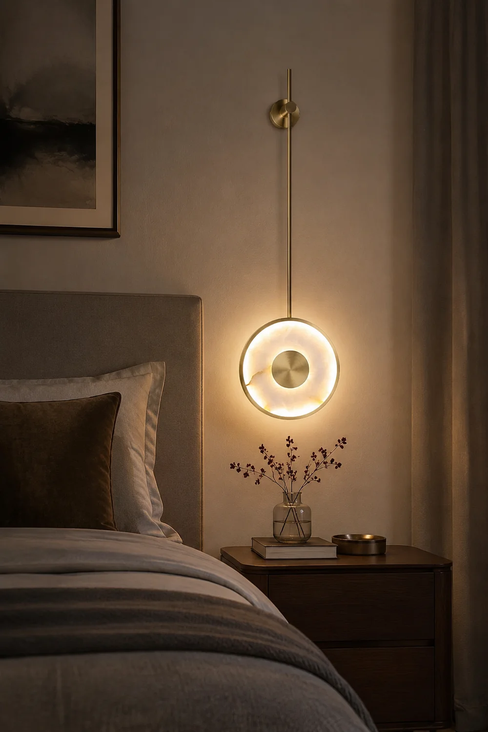 Round Marble Wall Lamp - Lumpaz