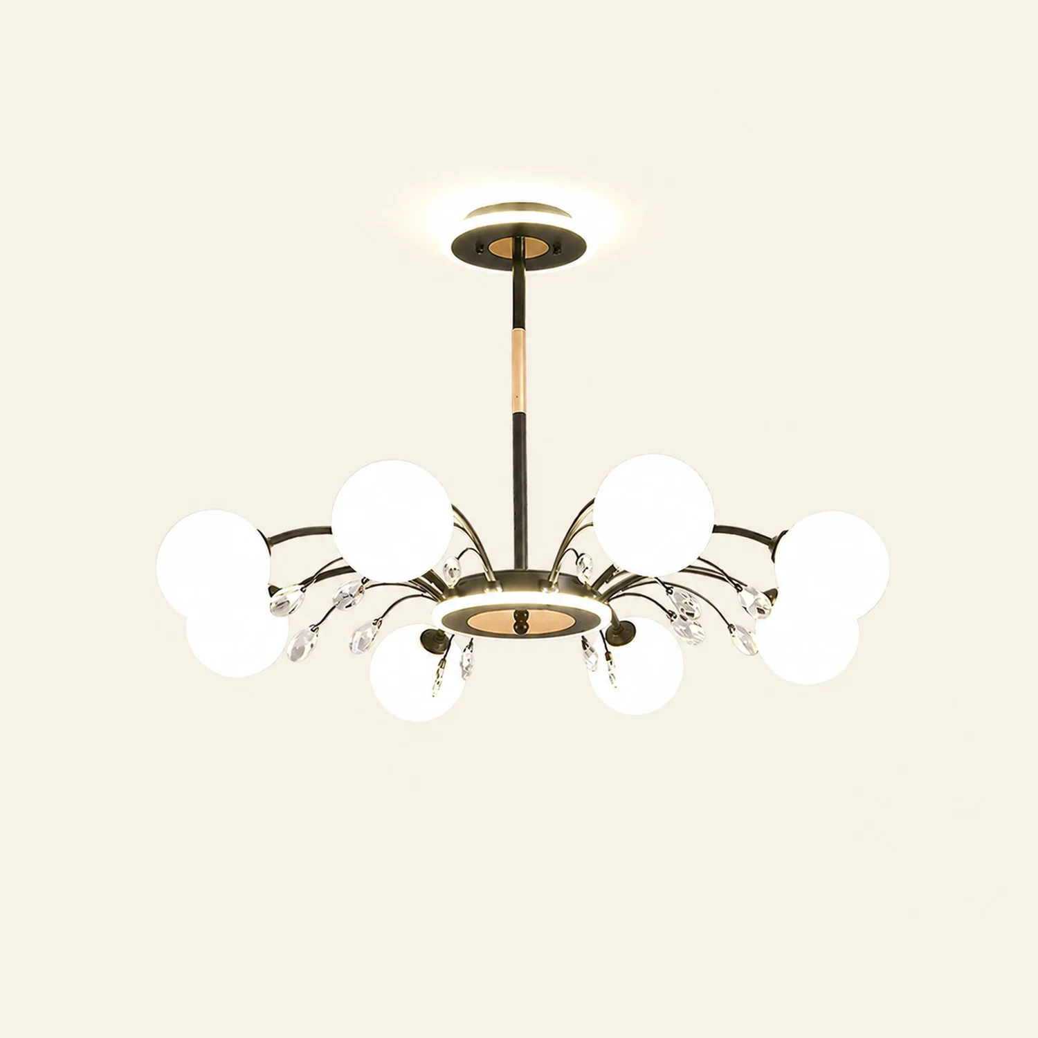 Luxurious Gold Glass Raindrop Chandeliers - Lumpaz