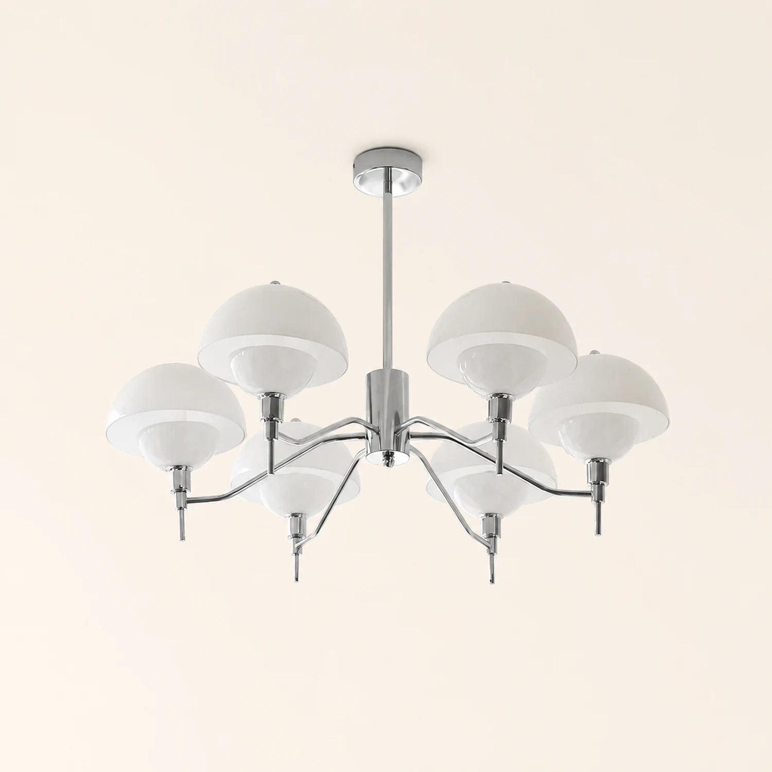 French White Cream Mushroom Chandelier - Lumpaz