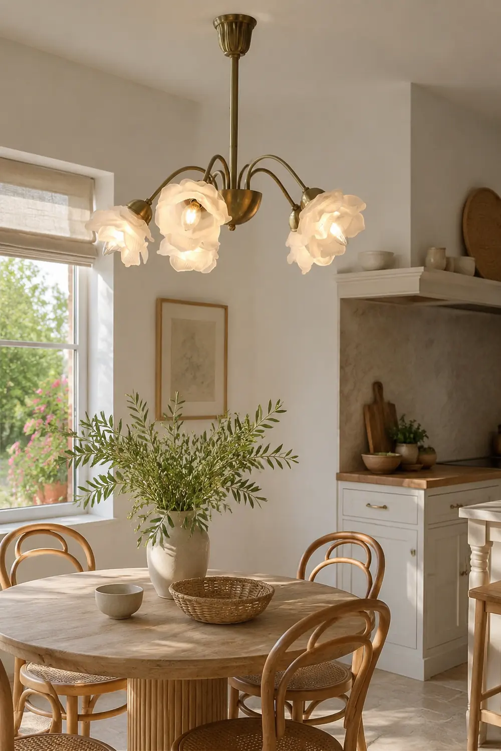 Modern French Retro Copper White Chandelier - Lumpaz