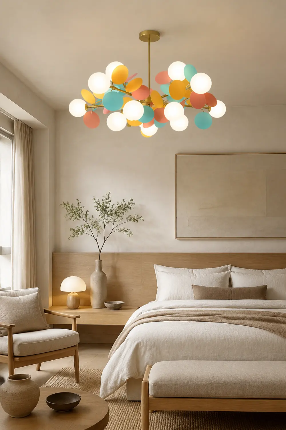 Nordic Multicolored Flower Branch Living Room Chandelier - Lumpaz