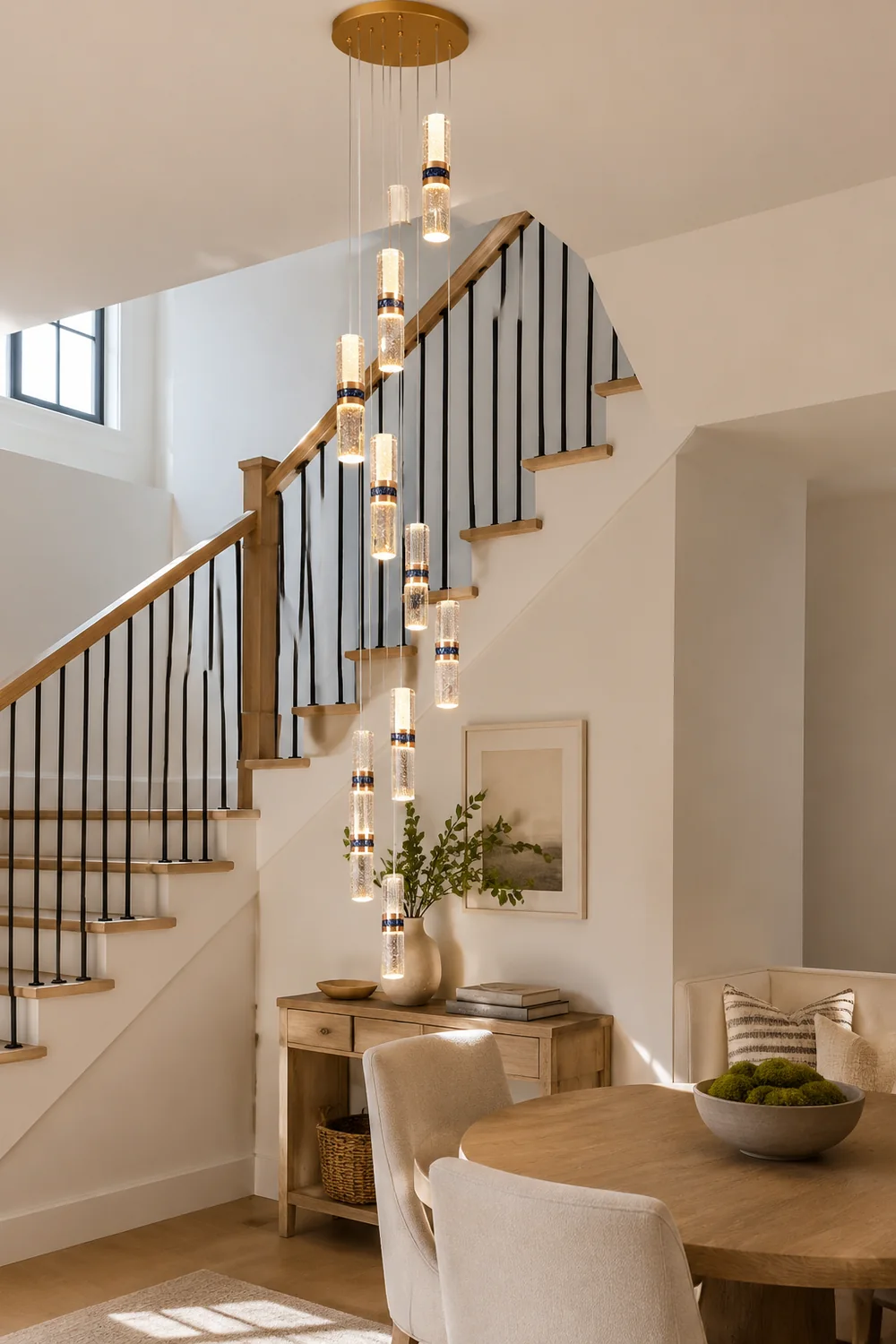 Luxury Crystal Staircase Long Chandelier - Lumpaz