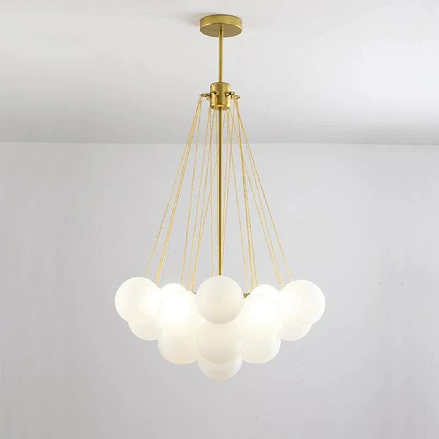 Bubble Chandelier Nordic Frosted Glass Ball Chandelier for Dining Room - Lumpaz