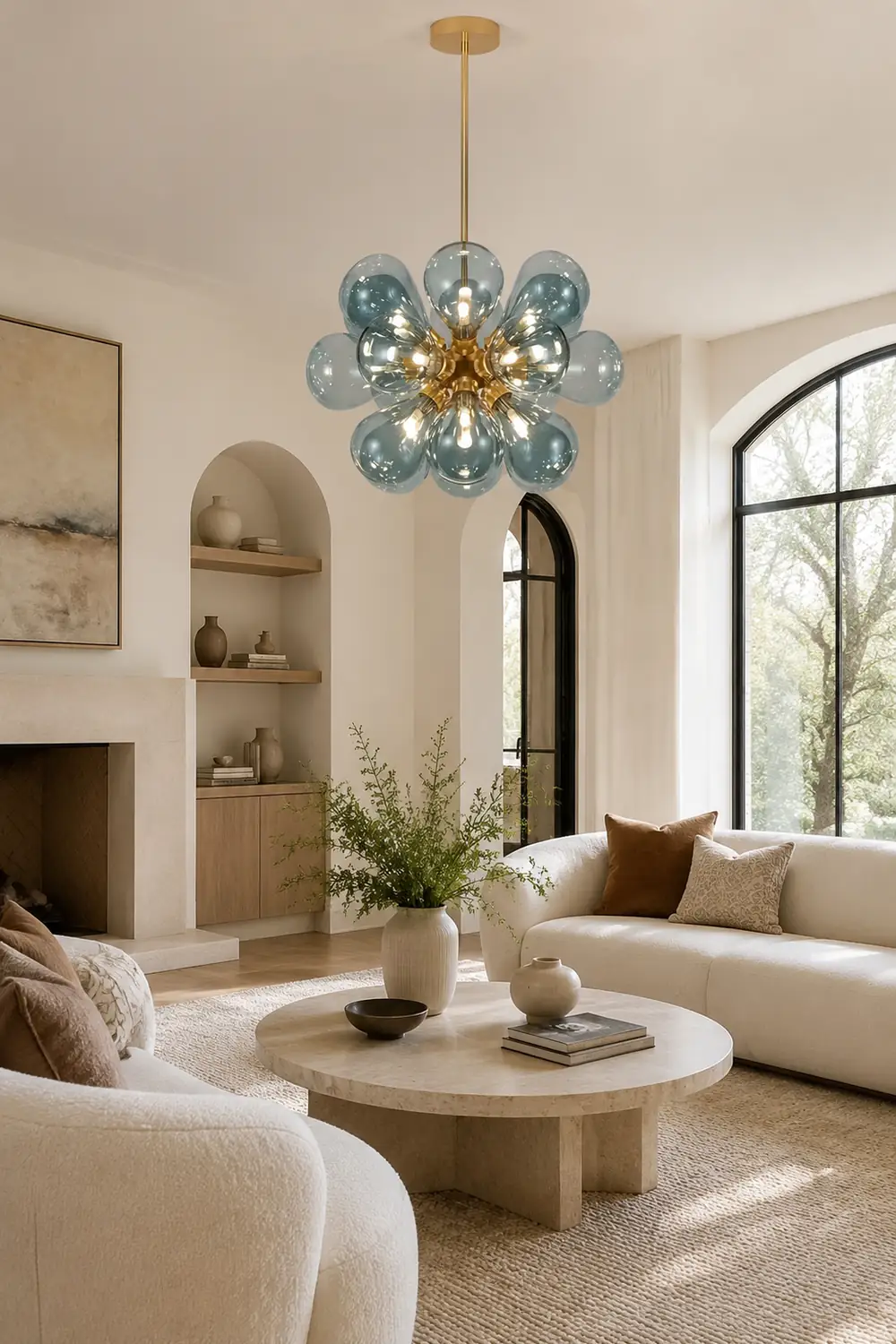 Design Bubble Glass Globe Sputnik Chandelier for Dining Room - Lumpaz