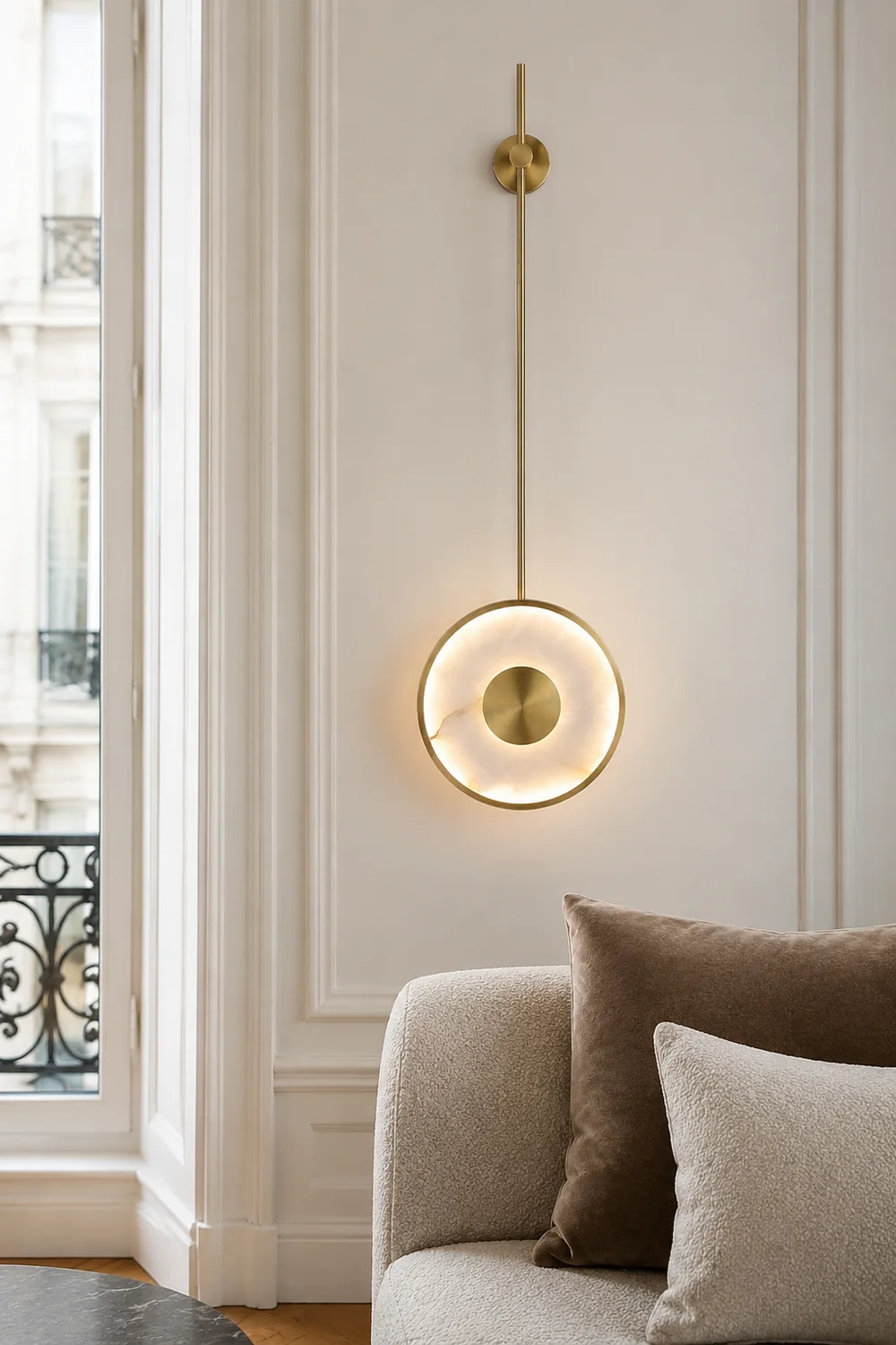 Round Marble Wall Lamp - Lumpaz
