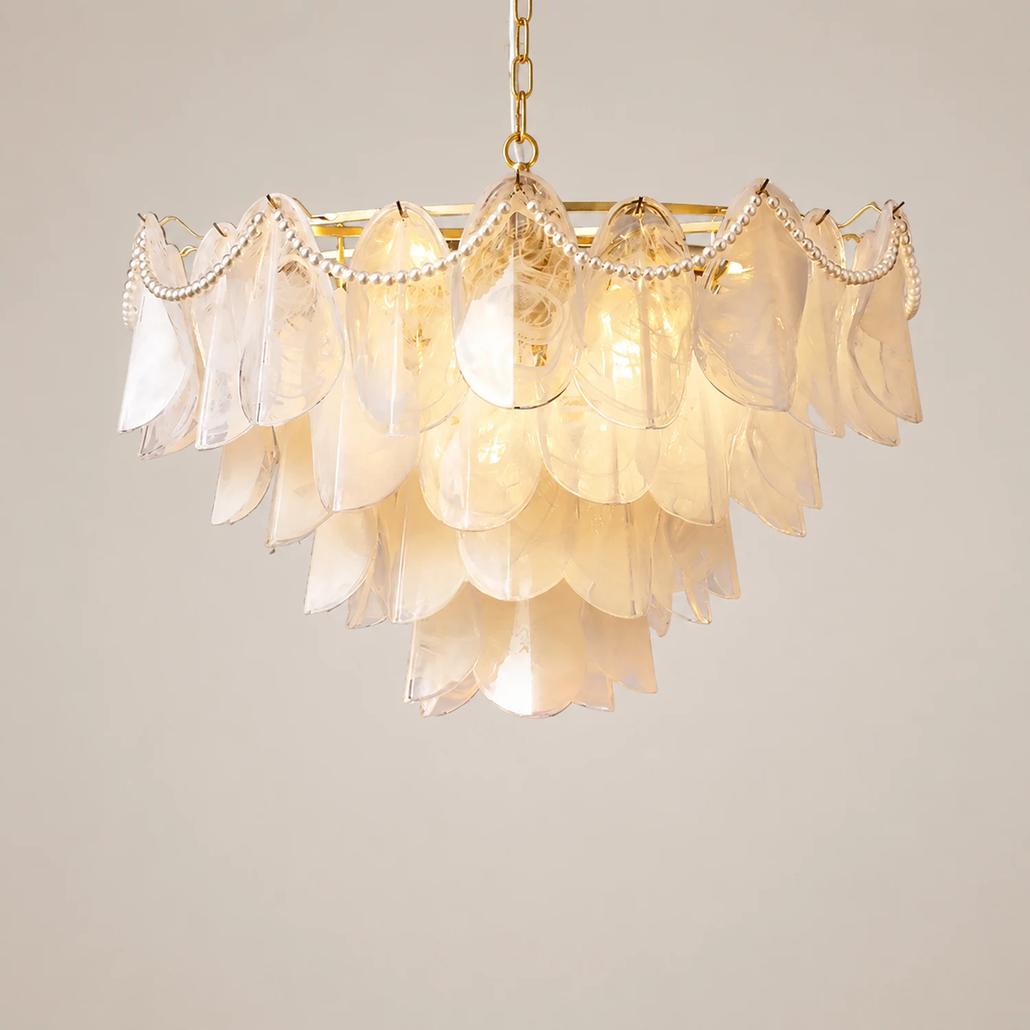 Contemporary Cloud-Inspired Frosted Glass Living Room Chandelier - Lumpaz