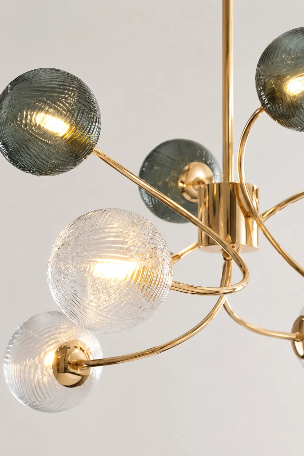 Modern Iron Glass Gold LED Pendant Farmhouse Ceiling Light - Lumpaz