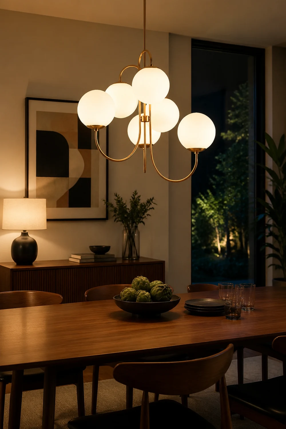 Metal Glass Vintage Chandelier - Lumpaz
