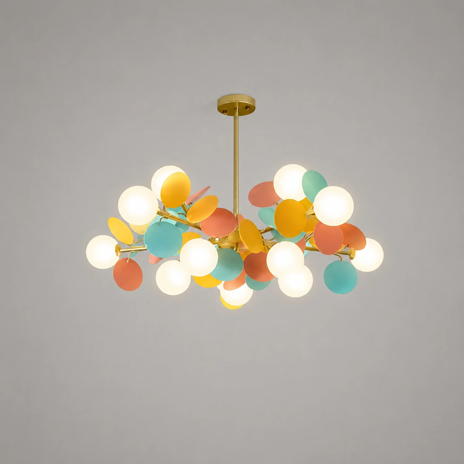 Nordic Multicolored Flower Branch Living Room Chandelier - Lumpaz