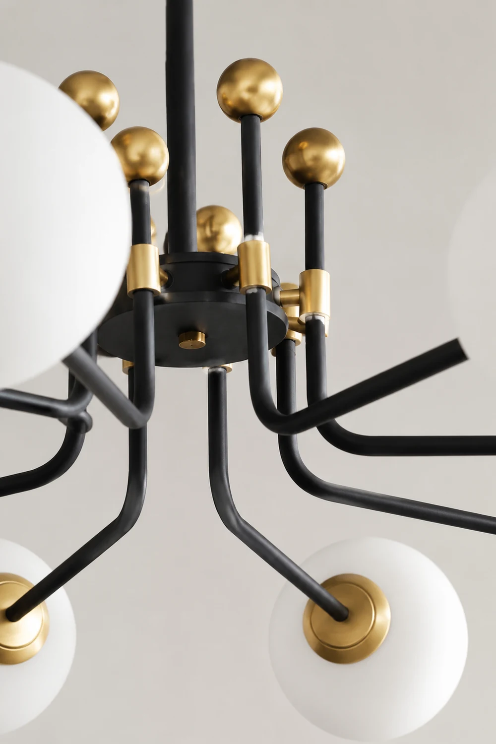 Black Gold Sputnik Chandelier Modern Pendant Light - Lumpaz