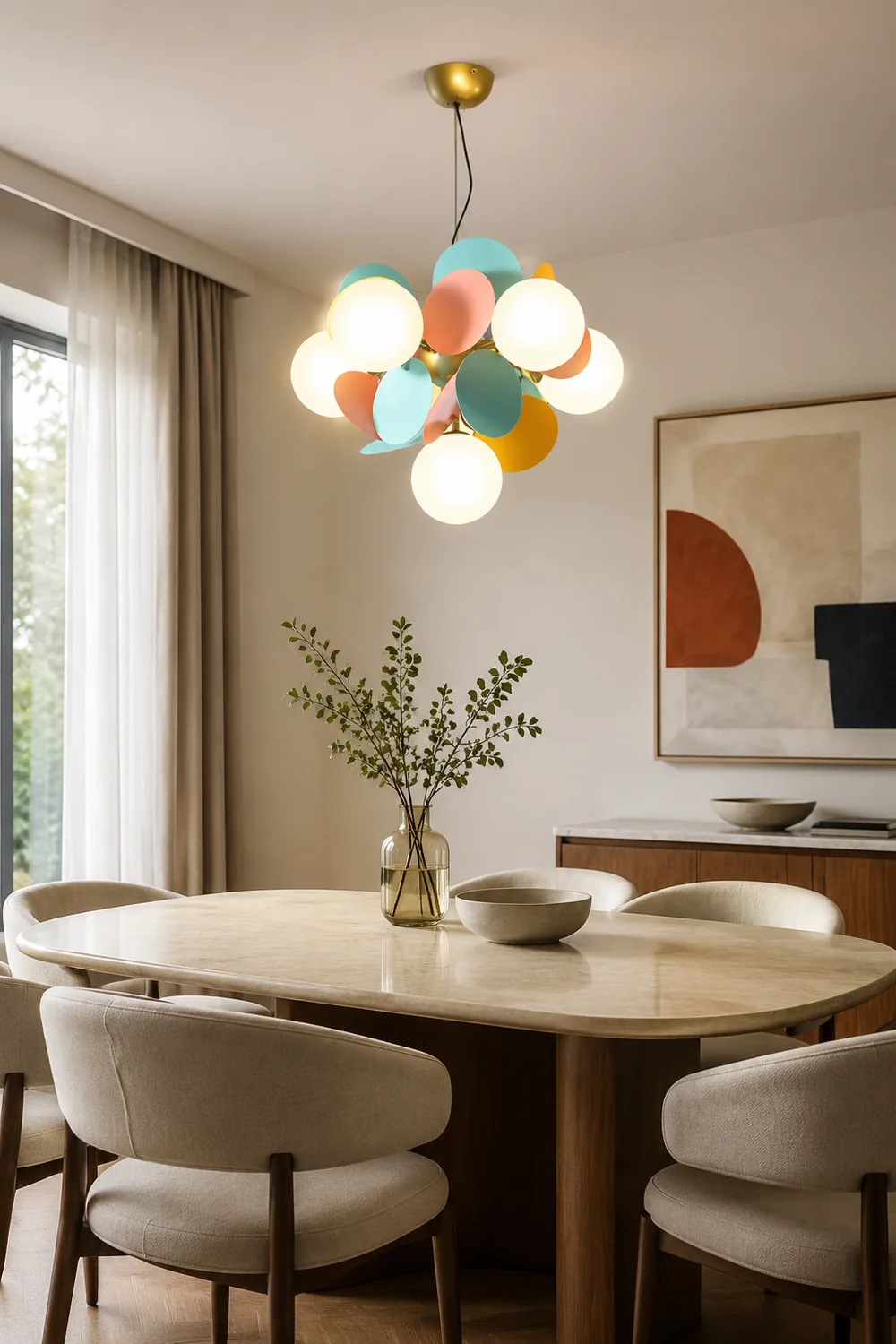 Modern Multicolored Flower-Branch Shaped Ceiling Chandelier Light - Lumpaz