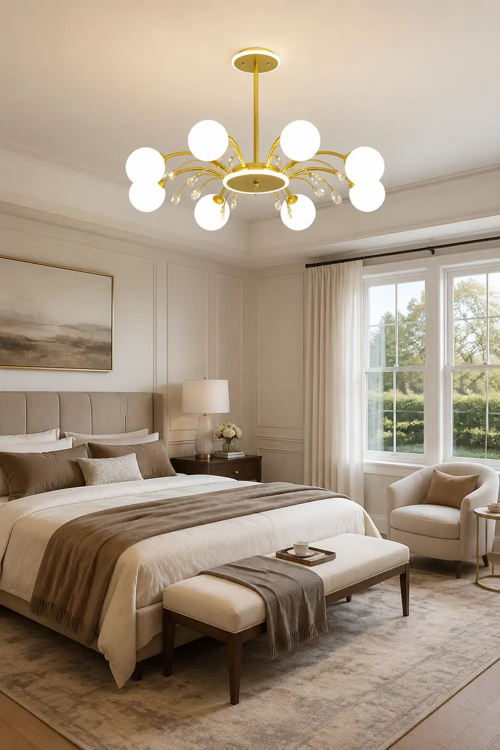Luxurious Gold Glass Raindrop Chandeliers - Lumpaz