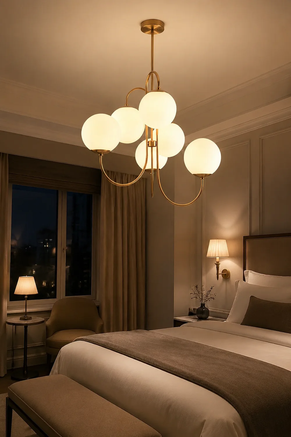 Metal Glass Vintage Chandelier - Lumpaz