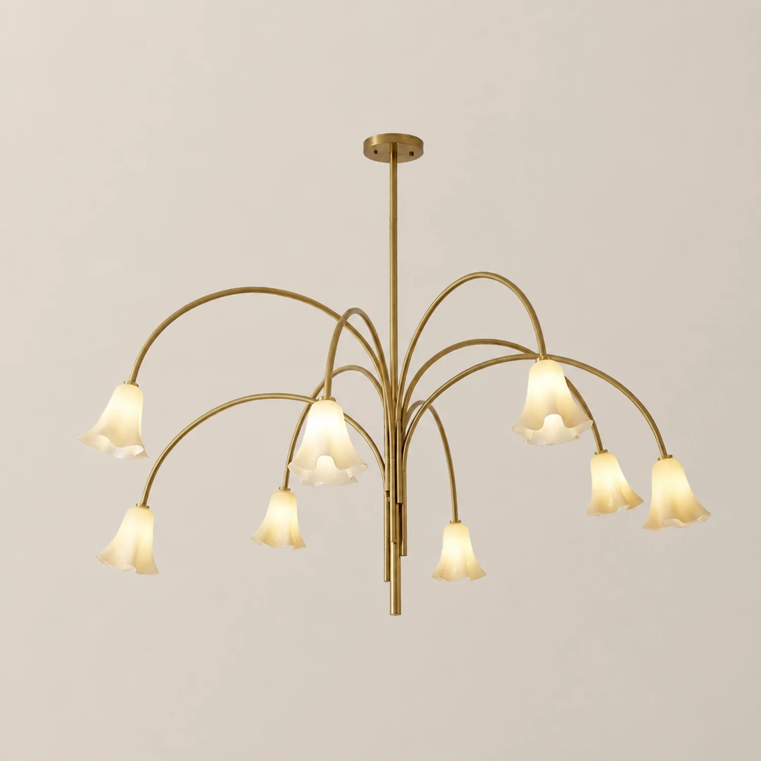 French Vintage Glass Flower Bedroom Chandelier Bauhaus Chandeliers - Lumpaz
