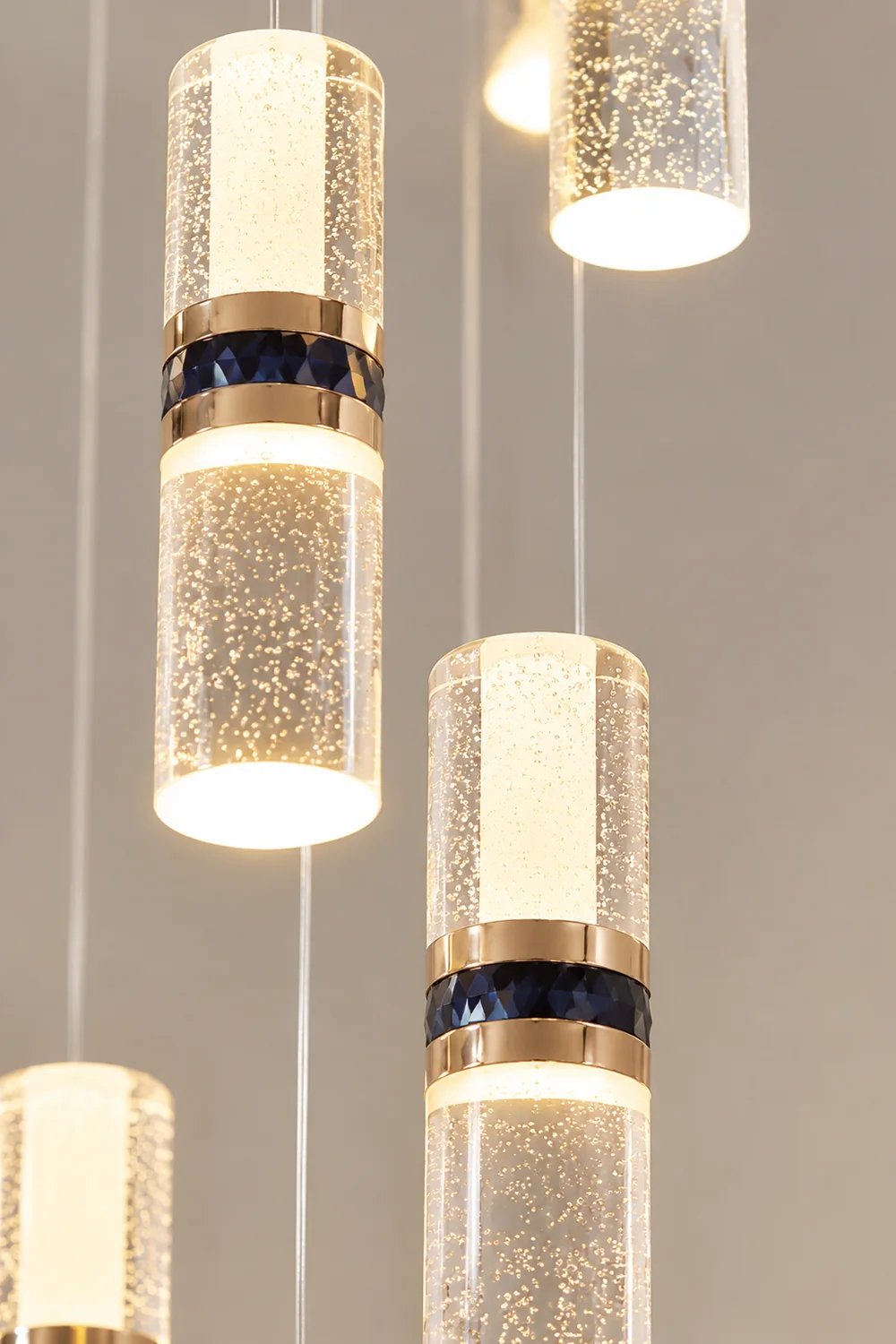 Luxury Crystal Staircase Long Chandelier - Lumpaz