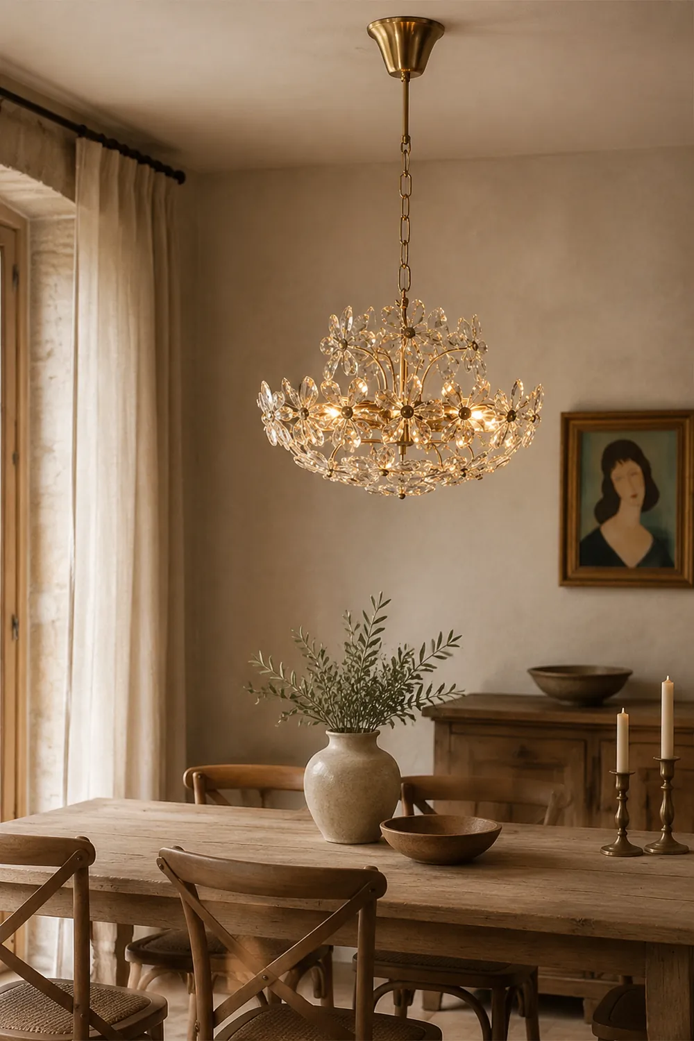 Luxury Crystal Bouquet Brass Chandeliers - Lumpaz
