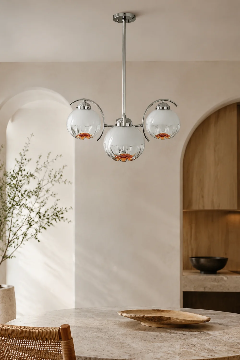 Modern Classic Flower Shape Glass Chandelier - Lumpaz