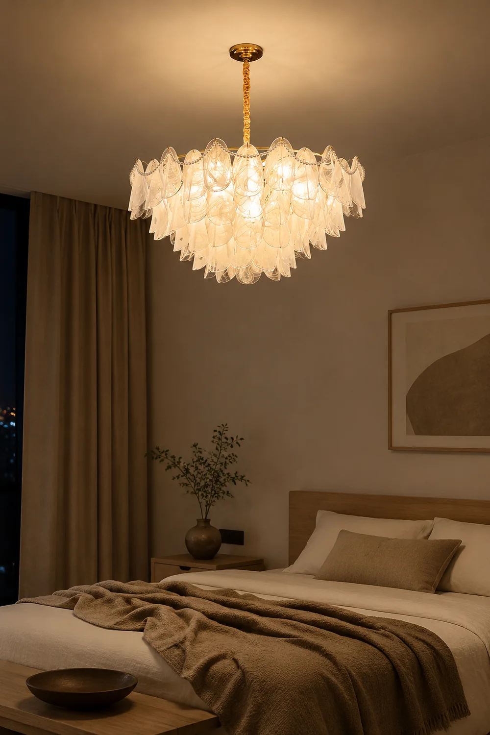 Contemporary Cloud-Inspired Frosted Glass Living Room Chandelier - Lumpaz