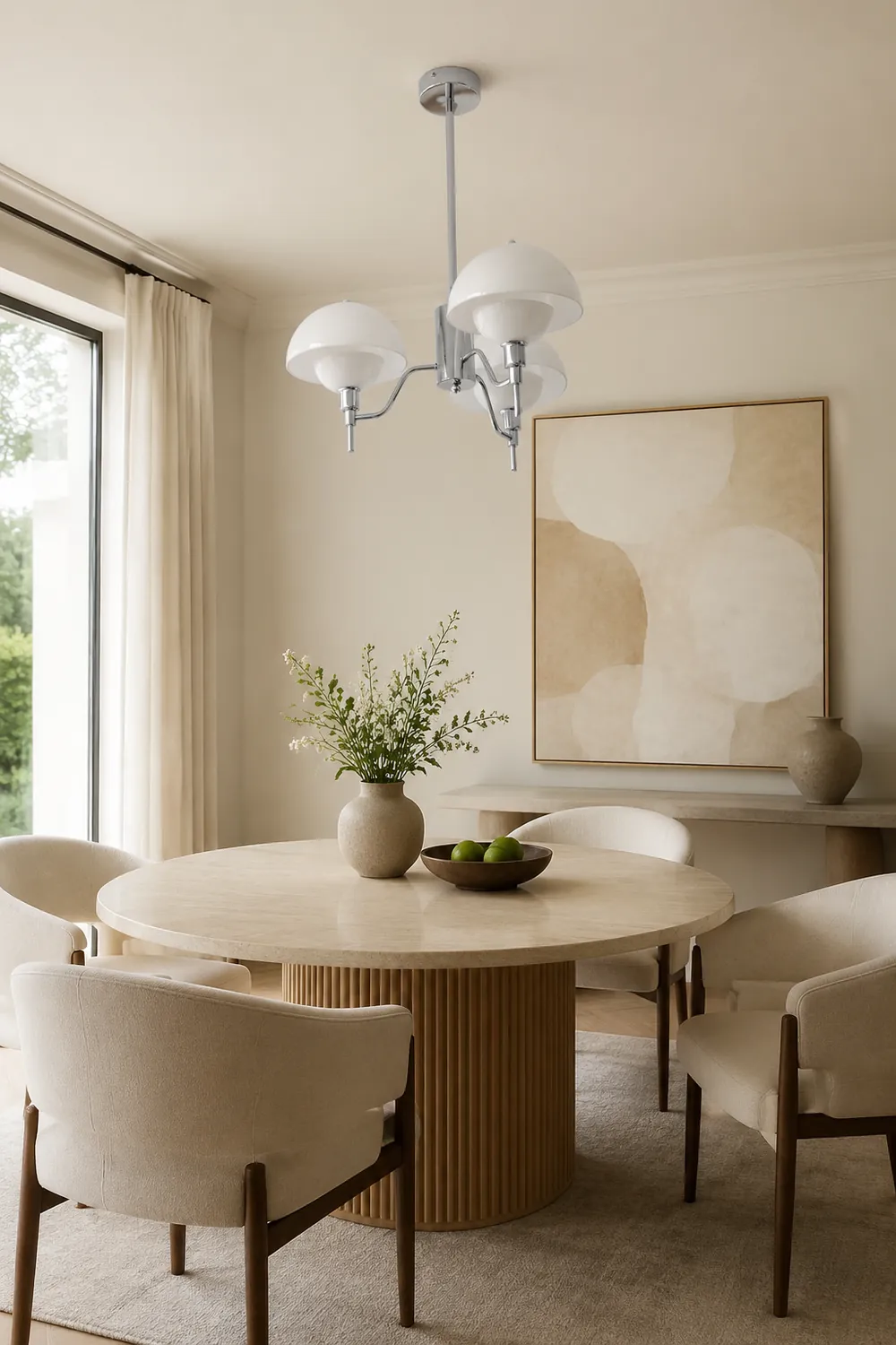 French White Cream Mushroom Chandelier - Lumpaz