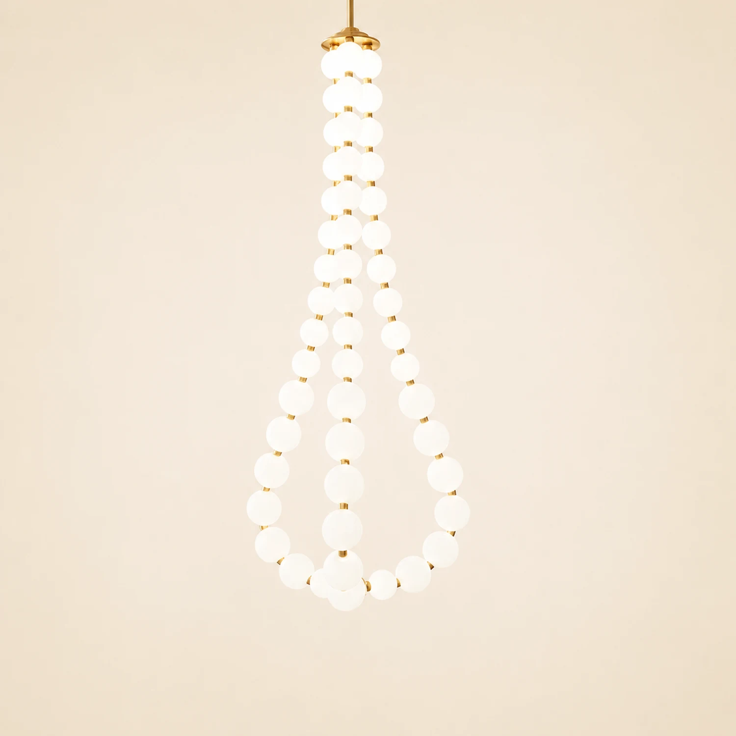 Art Deco White Bubble LED Chandelier For Staircase - Lumpaz