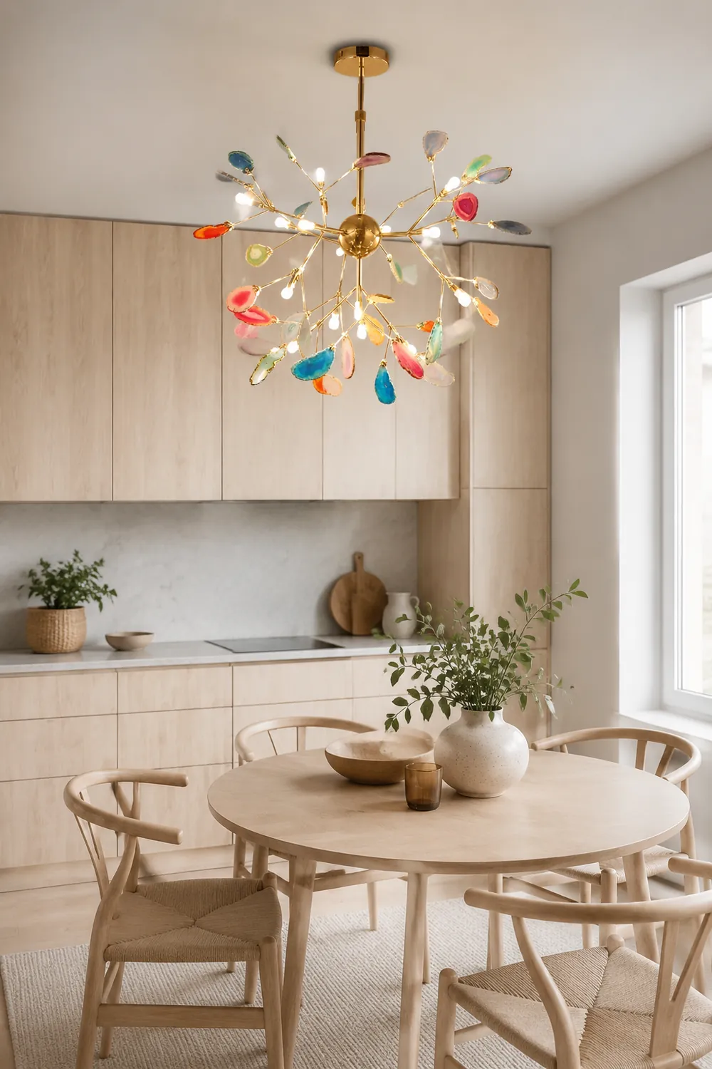 Nordic Creative Light Luxury Agate Stone Chandelier - Lumpaz