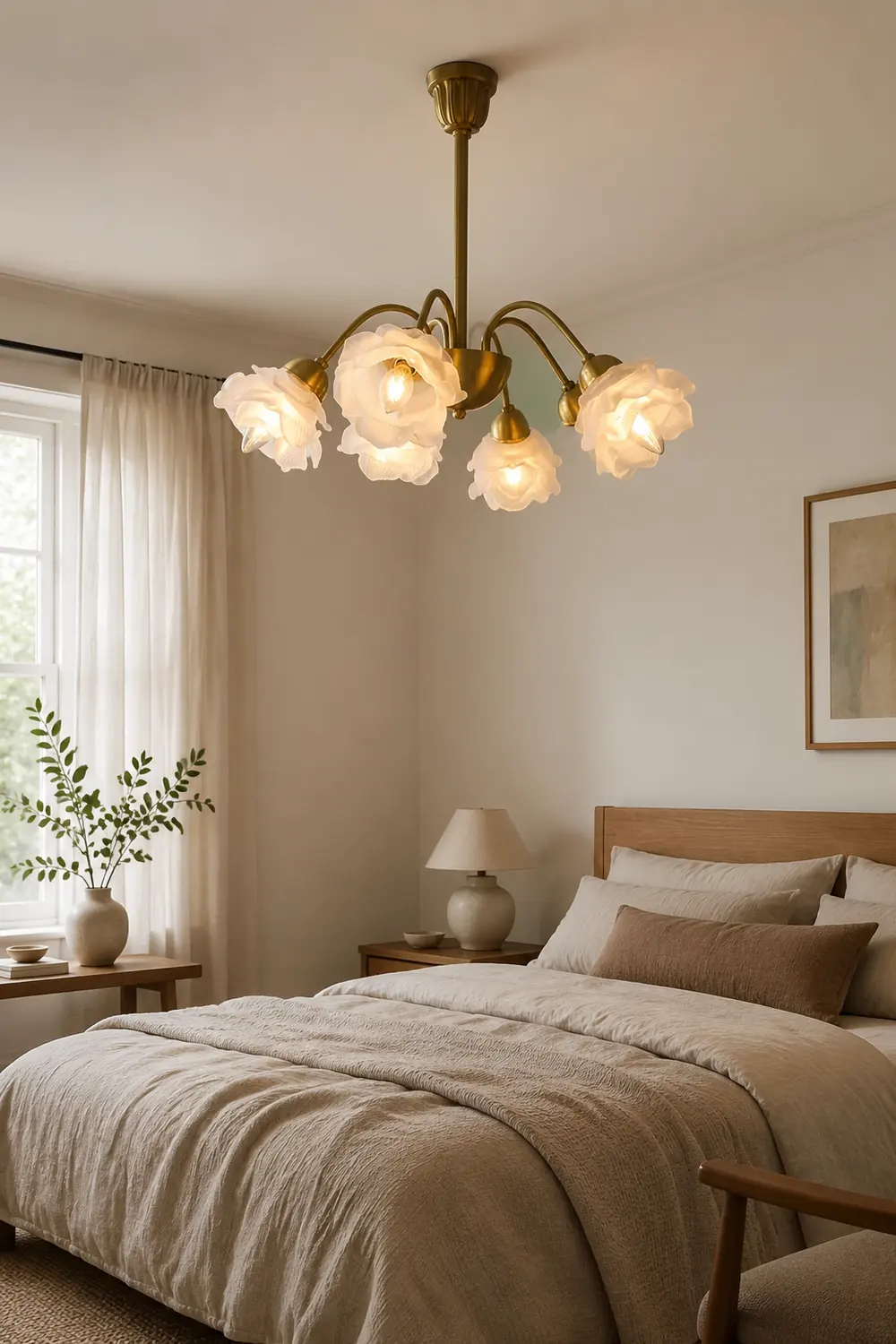 Modern French Retro Copper White Chandelier - Lumpaz
