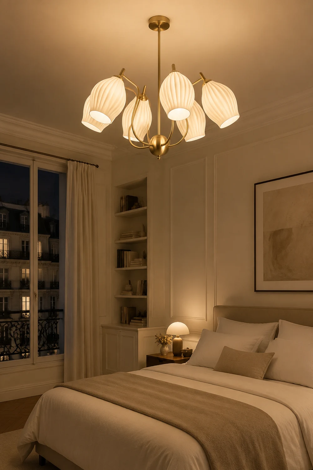 Modern Ceramics Flower shaped Warm Chandelier - Lumpaz