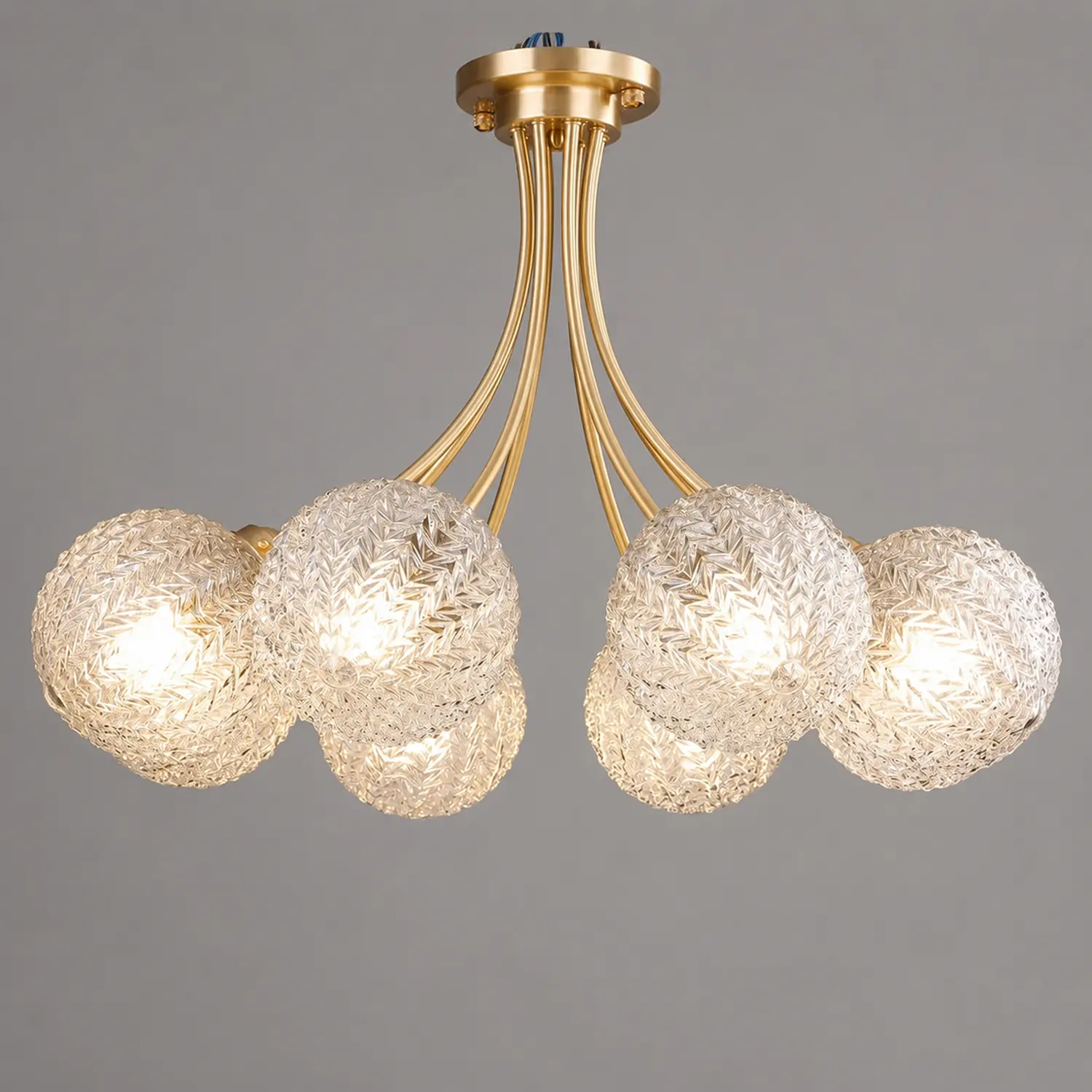 Mid Century Circle Metal Chandelier For Living Room - Lumpaz