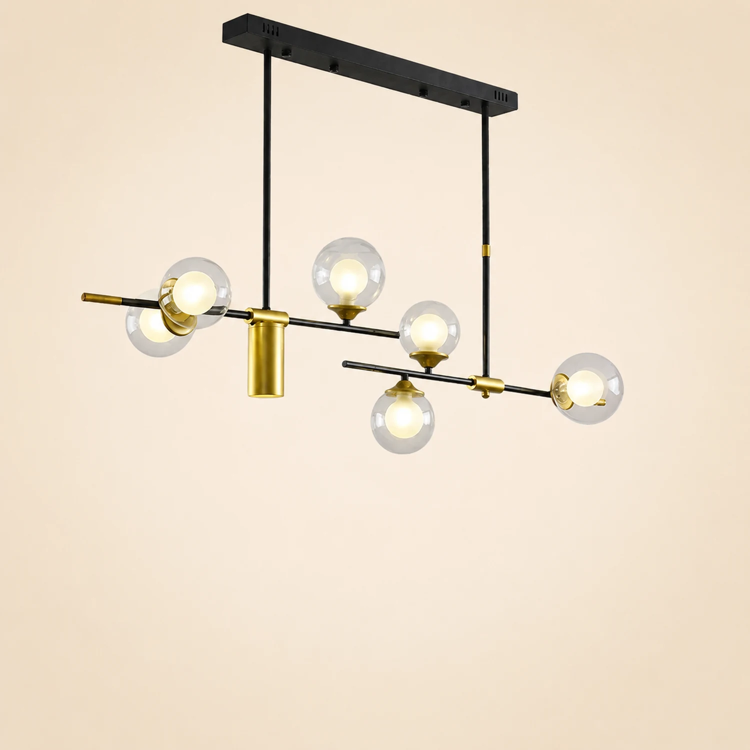 Brass Contemporary LED Chandelier Sputnik Chandelier 7-Light - Lumpaz