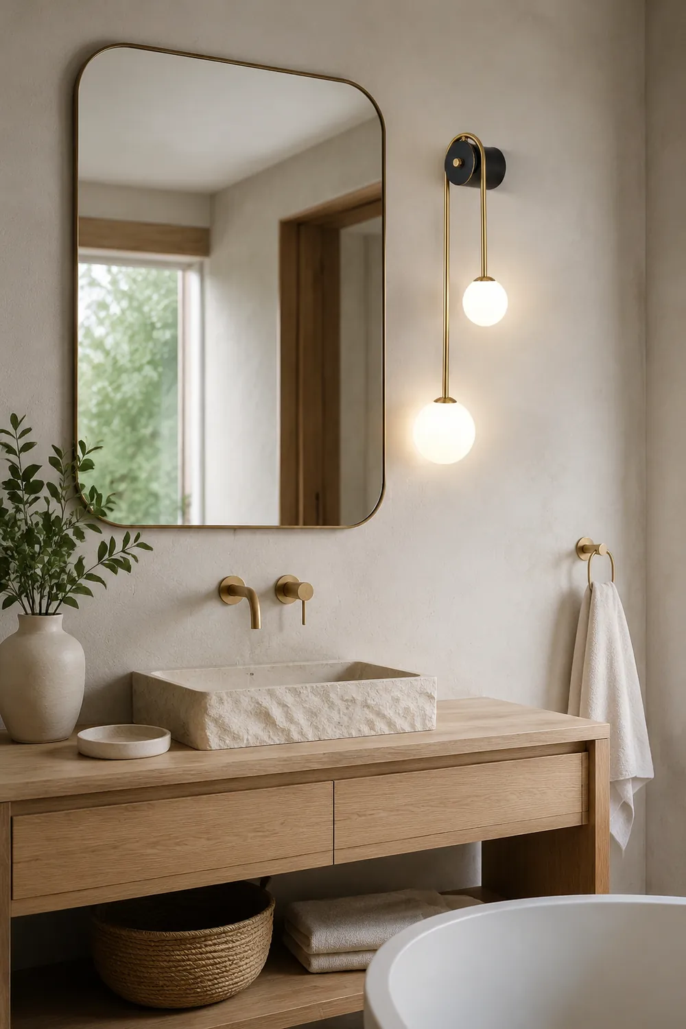 Brass Arc Wall Light - Lumpaz