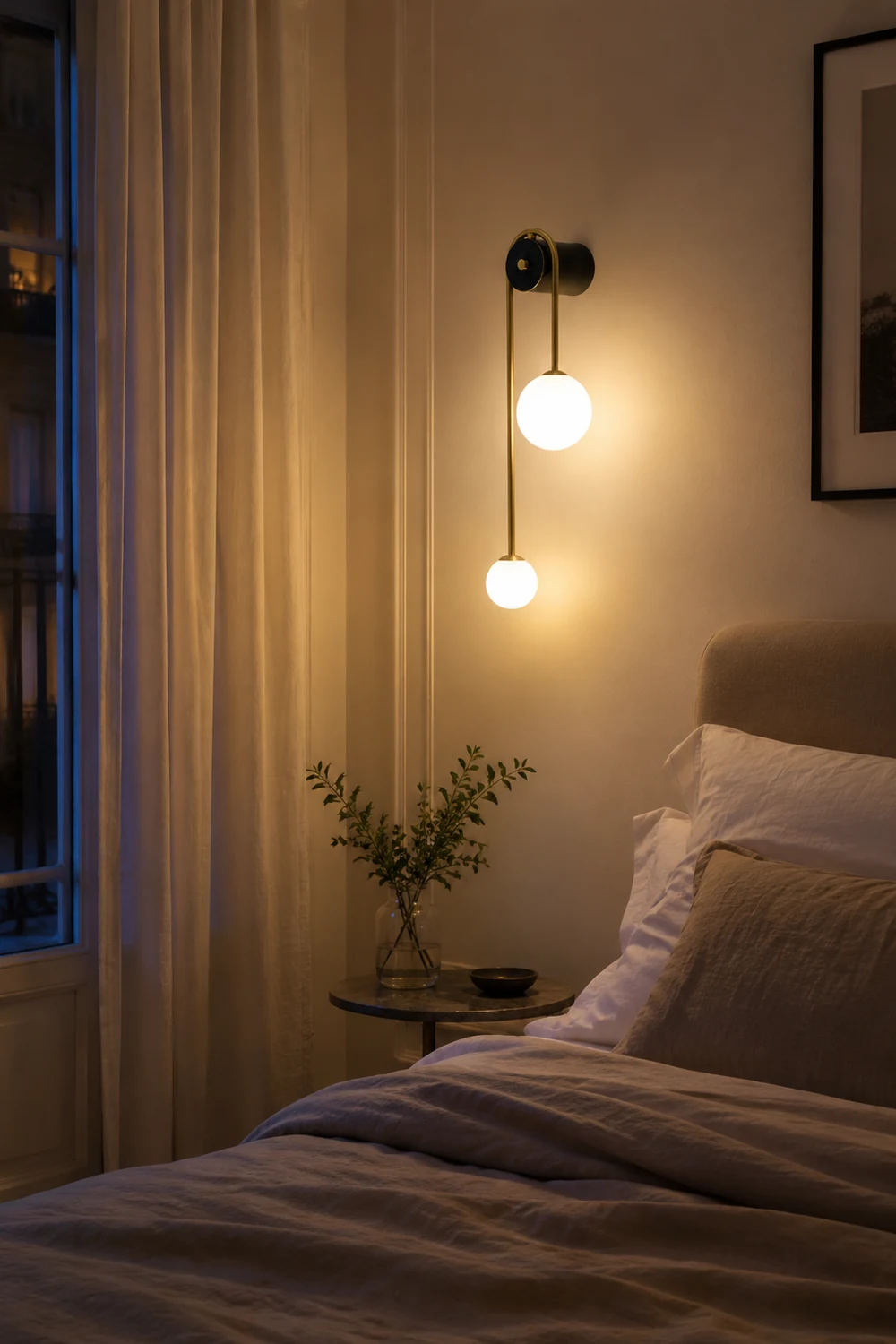 Brass Arc Wall Light - Lumpaz