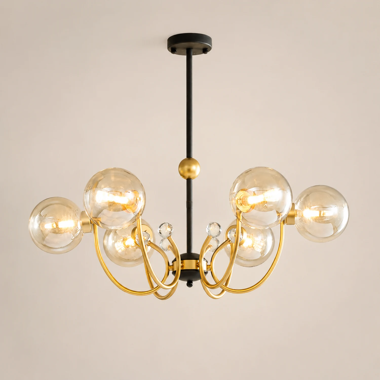 Black Adjustable Sputnik Chandeliers - Lumpaz