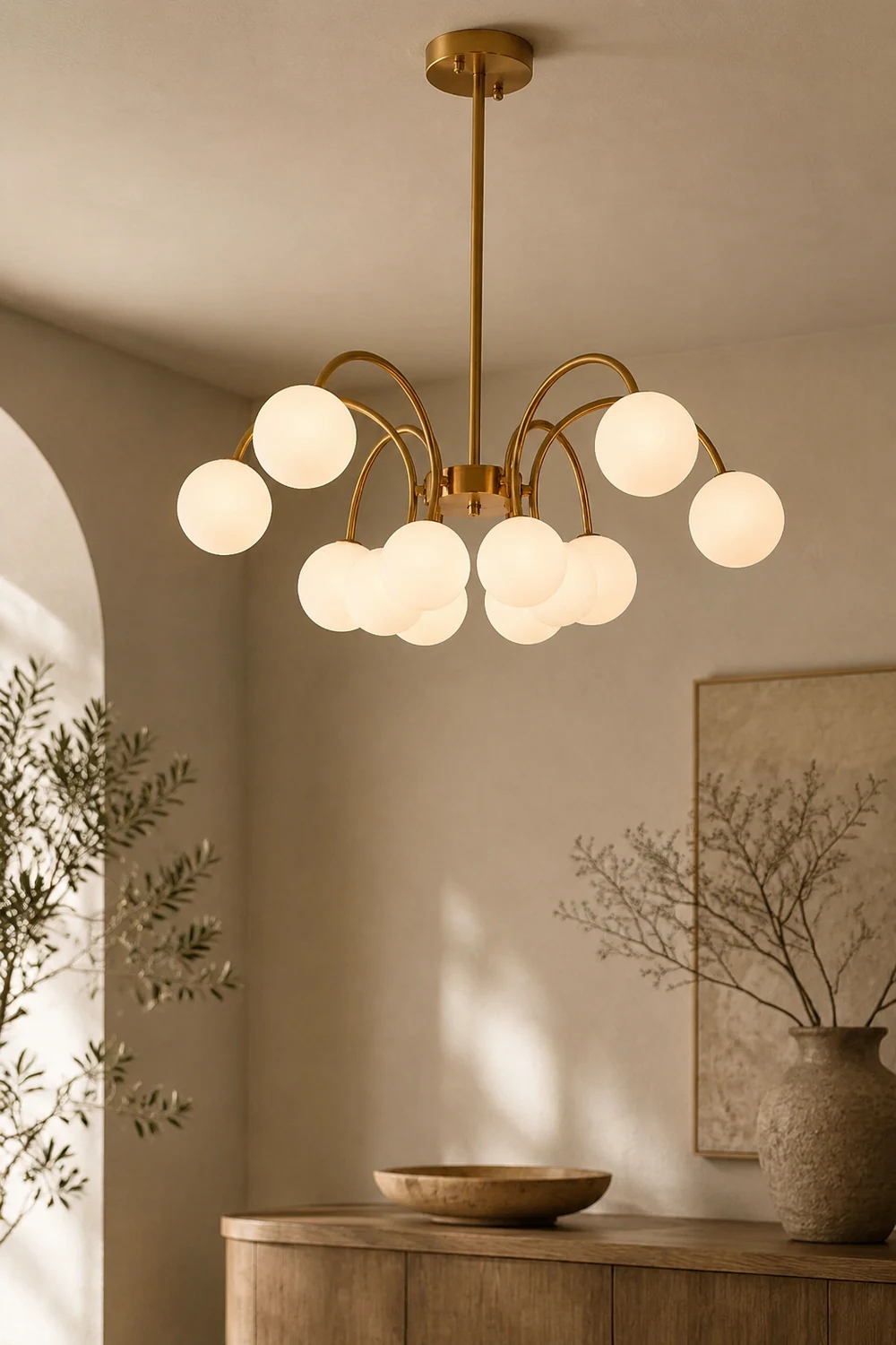 Modern Gold Sputnik Shape Chandelier - Lumpaz