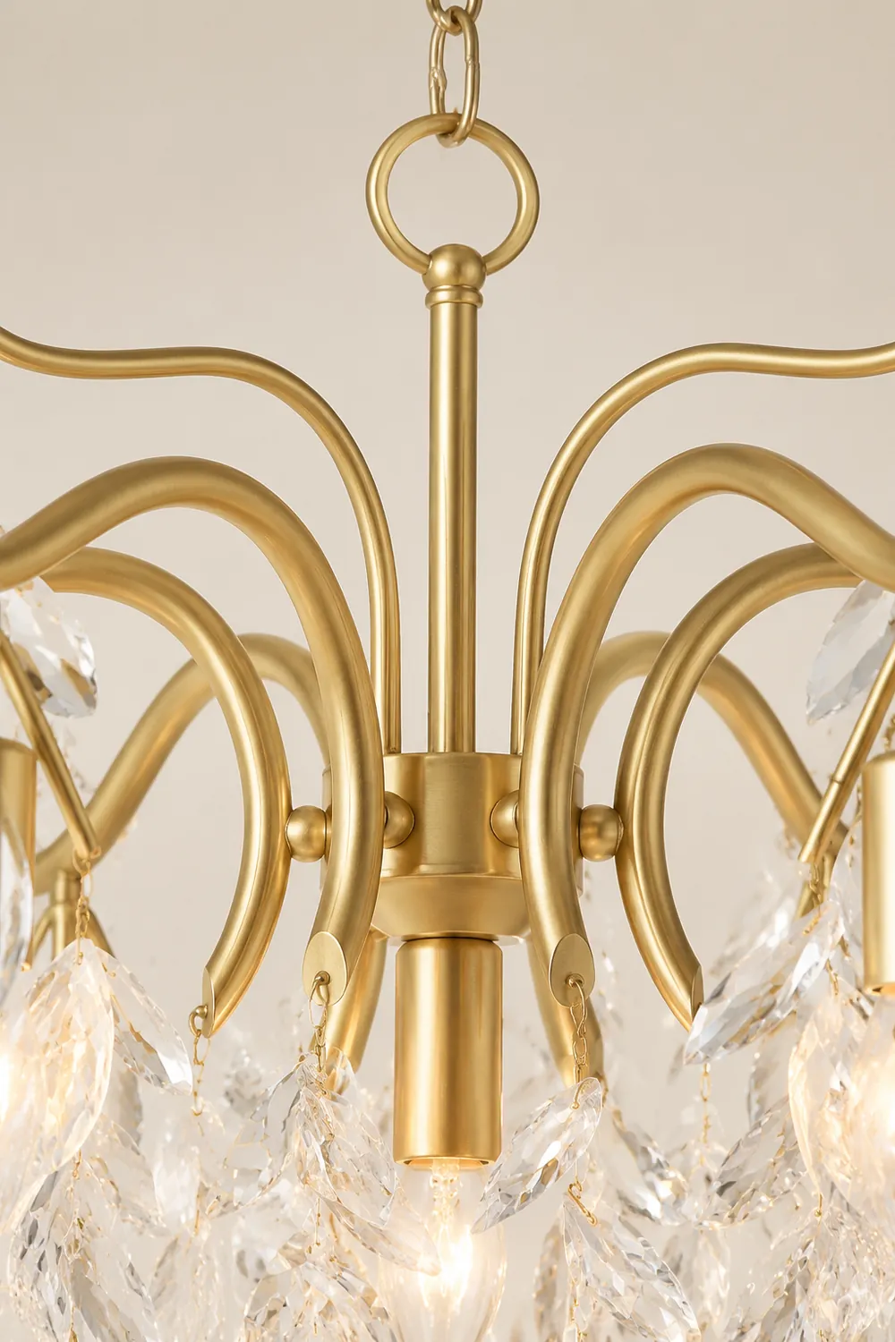 Modern Large Crystal Gold Tiered Dining Room Chandelier - Lumpaz