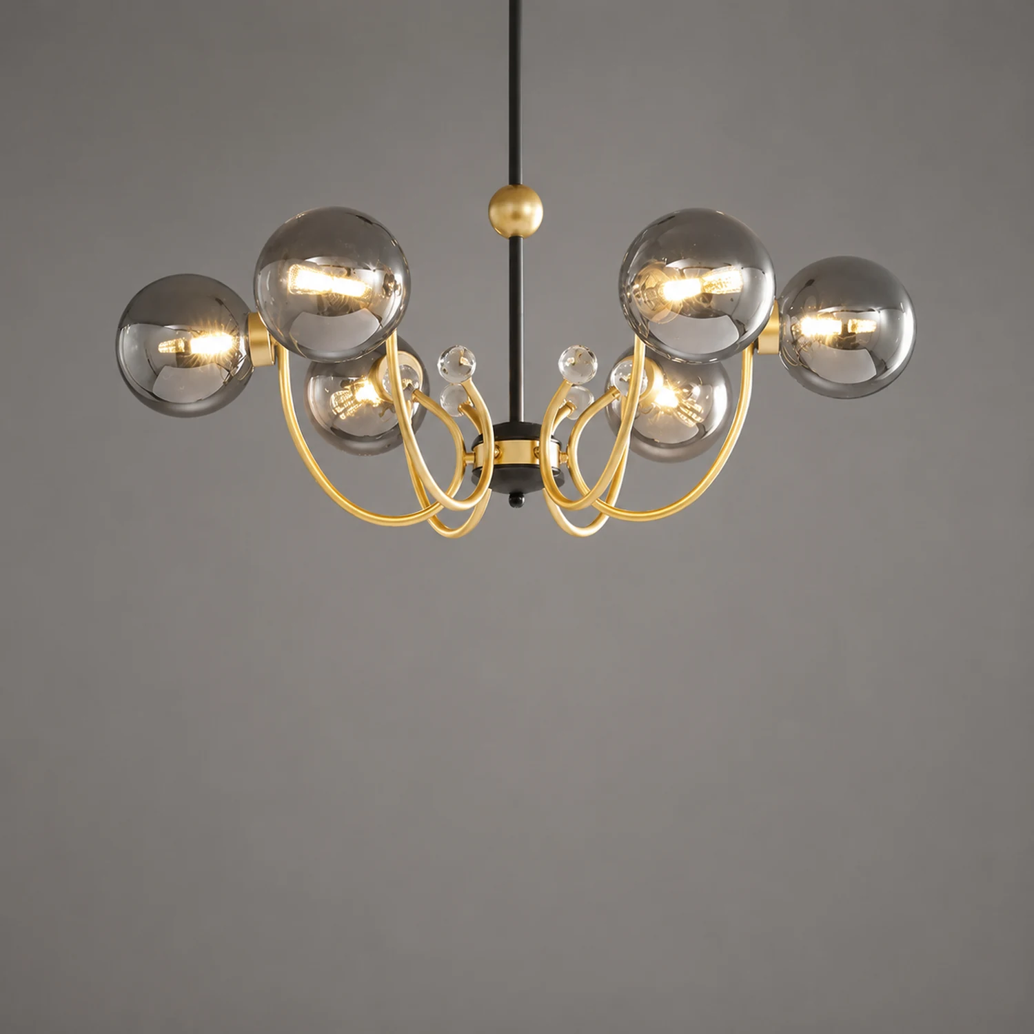 Black Adjustable Sputnik Chandeliers - Lumpaz