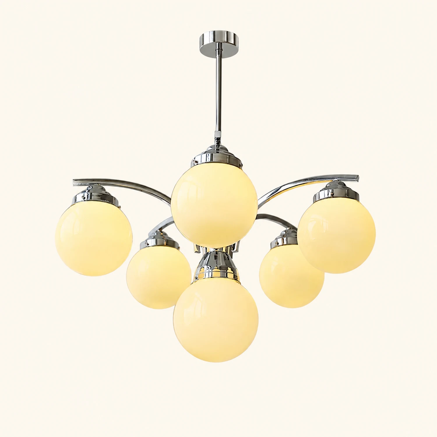 Retro Salamanca Round Glass Chandelier Lights - Lumpaz