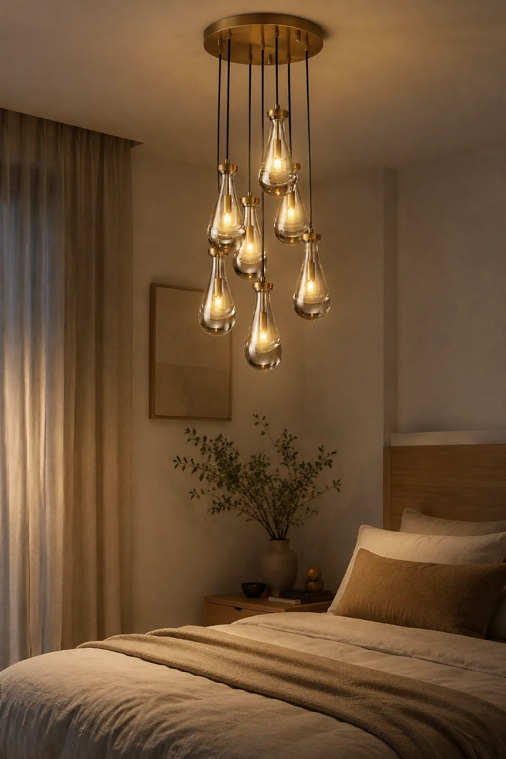 Modern Art Deco Raindrop Chandelier - Lumpaz