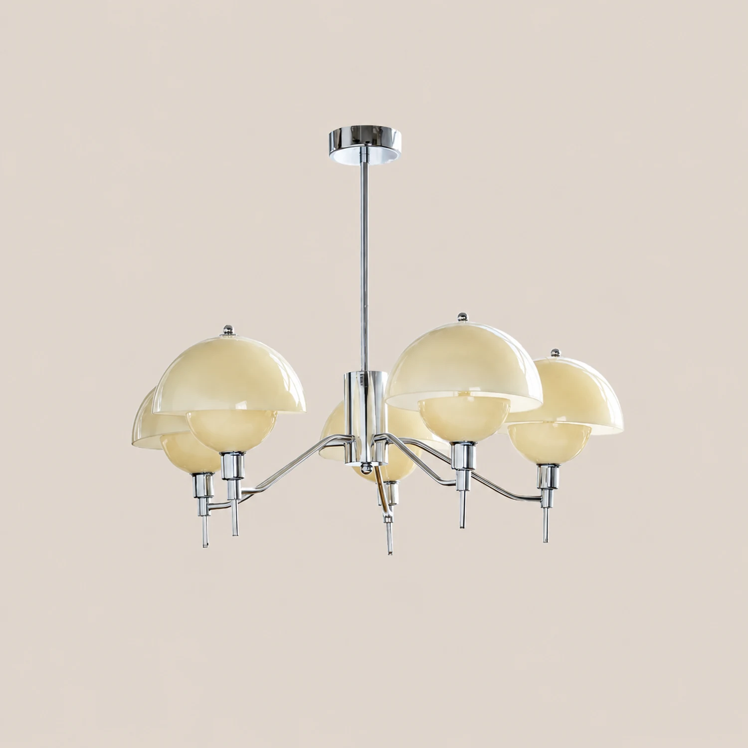 French White Cream Mushroom Chandelier - Lumpaz