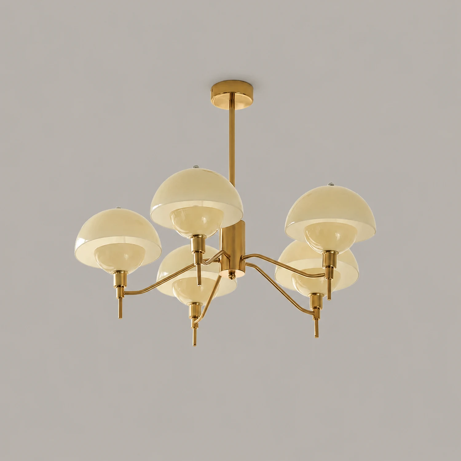 French White Cream Mushroom Chandelier - Lumpaz